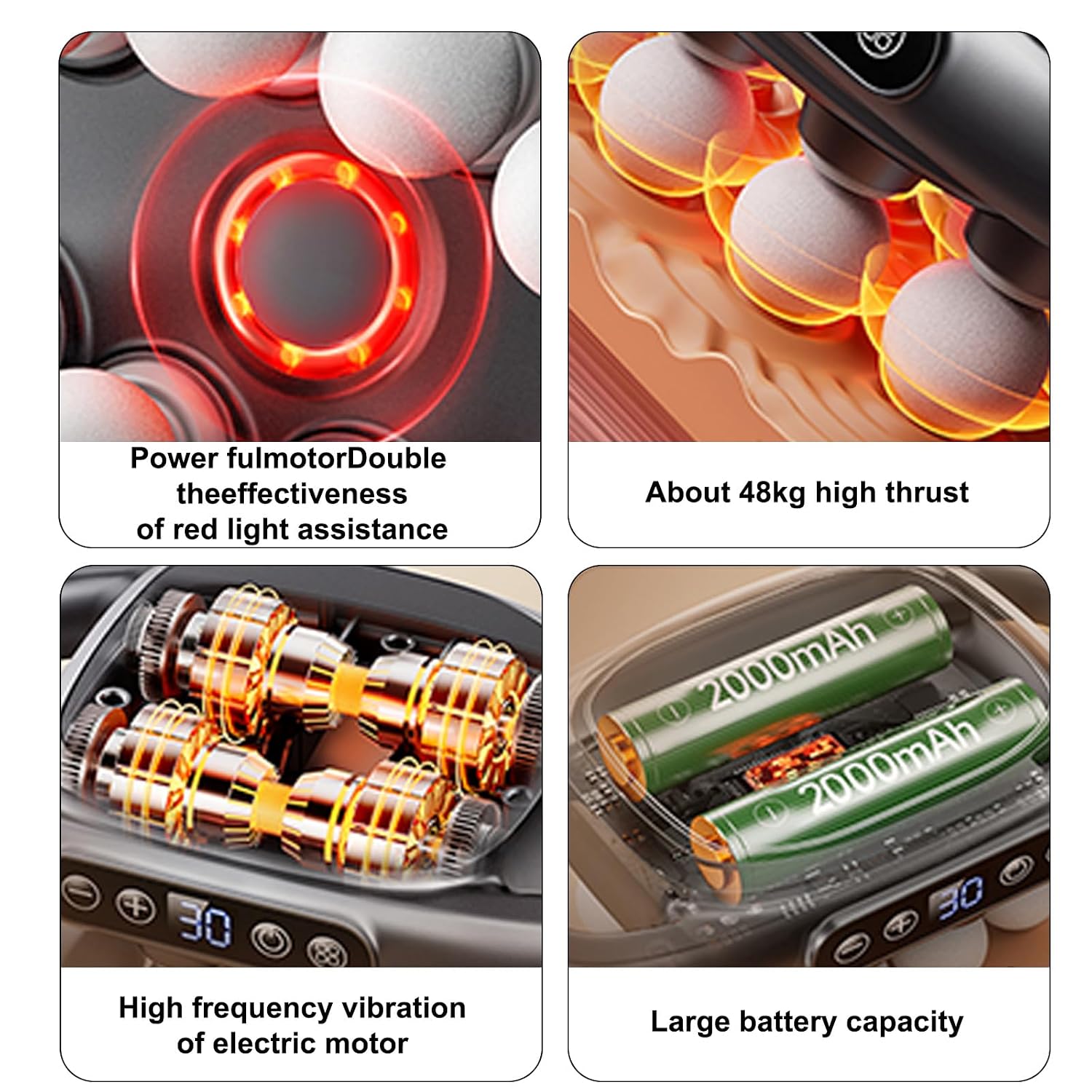16-Head Massage Gun | Deep Tissue Percussion Massager