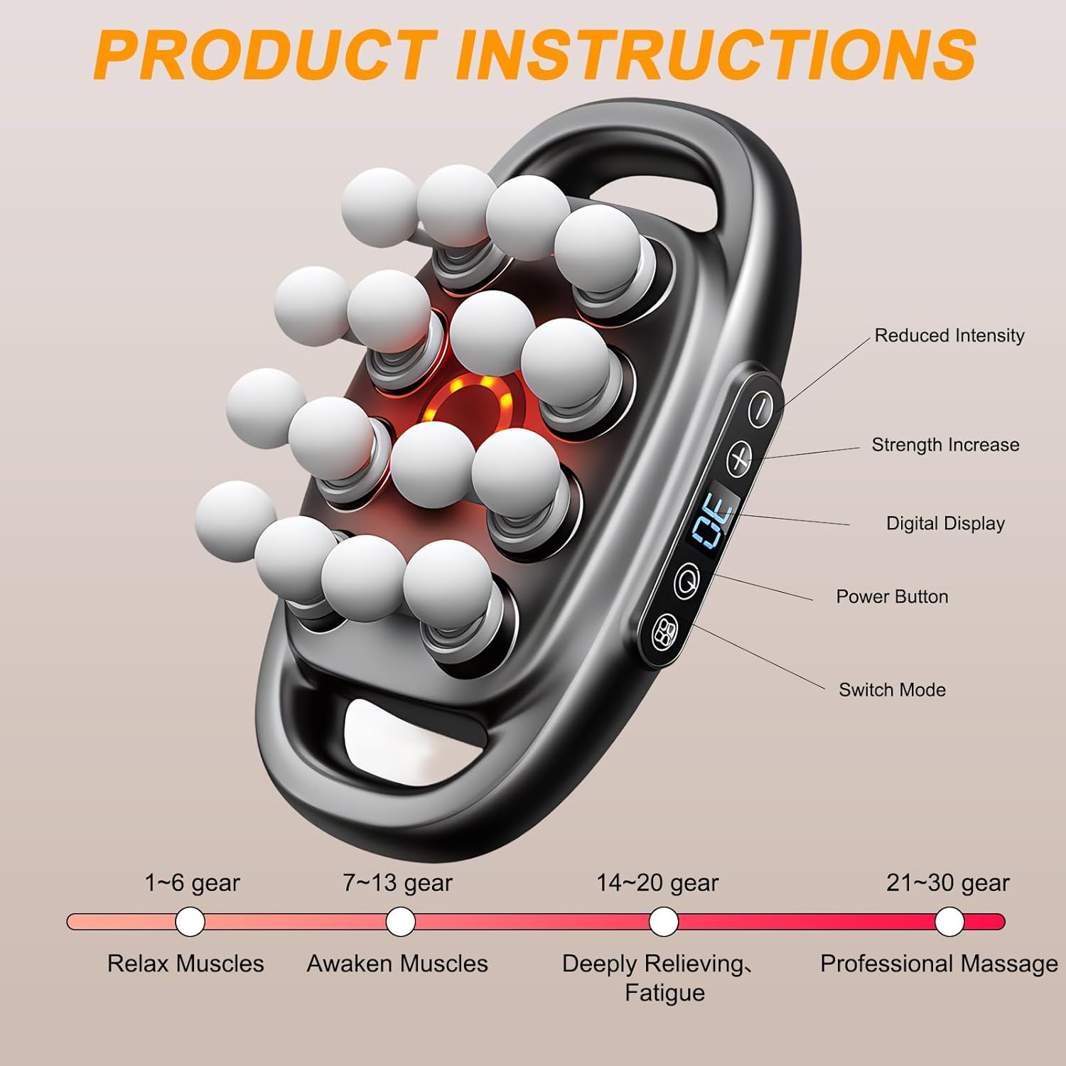 16-Head Massage Gun | Deep Tissue Percussion Massager