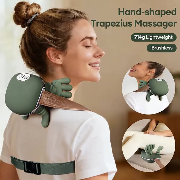 Knotheal Portable Neck & Shoulder Massager with Heat Therapy