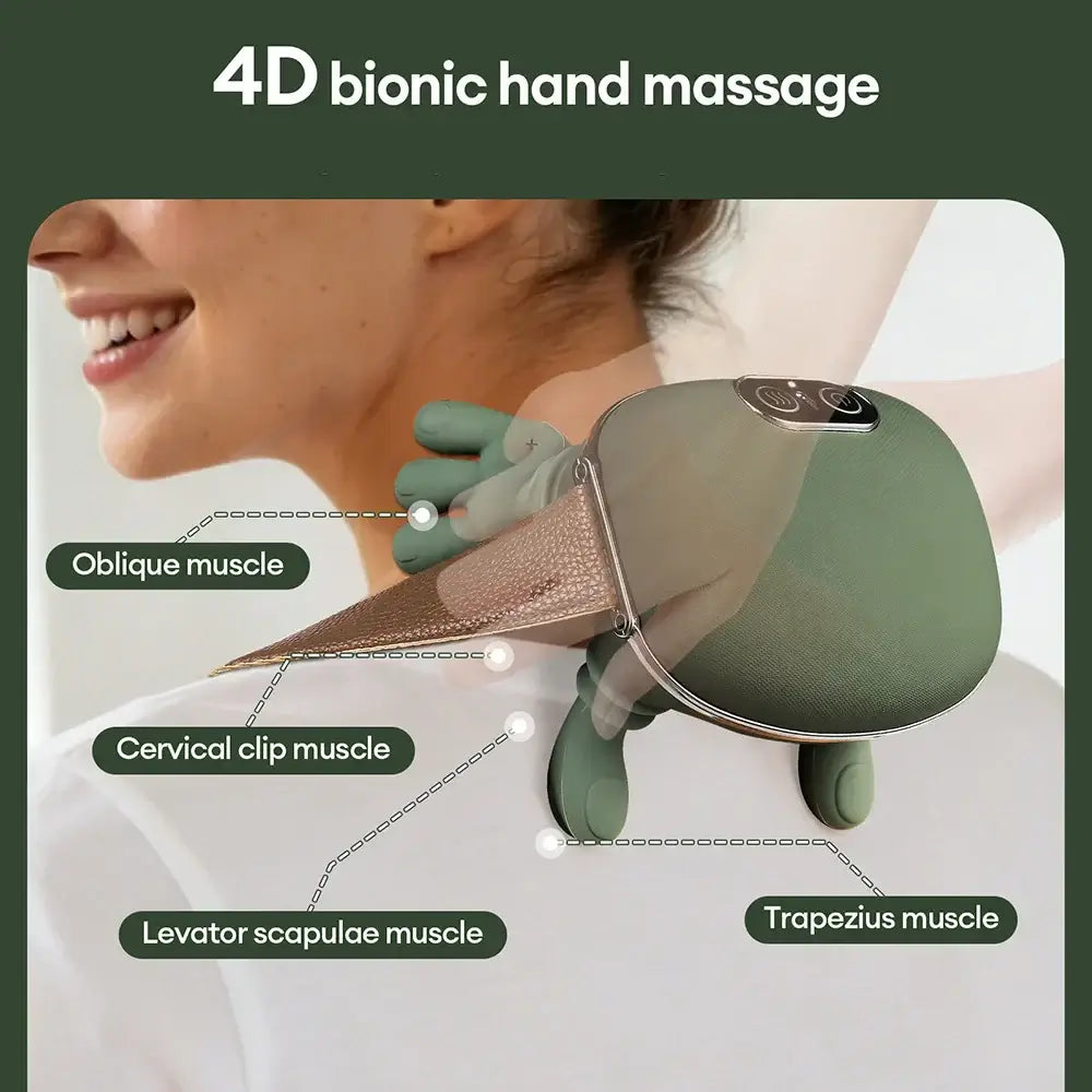 Knotheal Portable Neck & Shoulder Massager with Heat Therapy